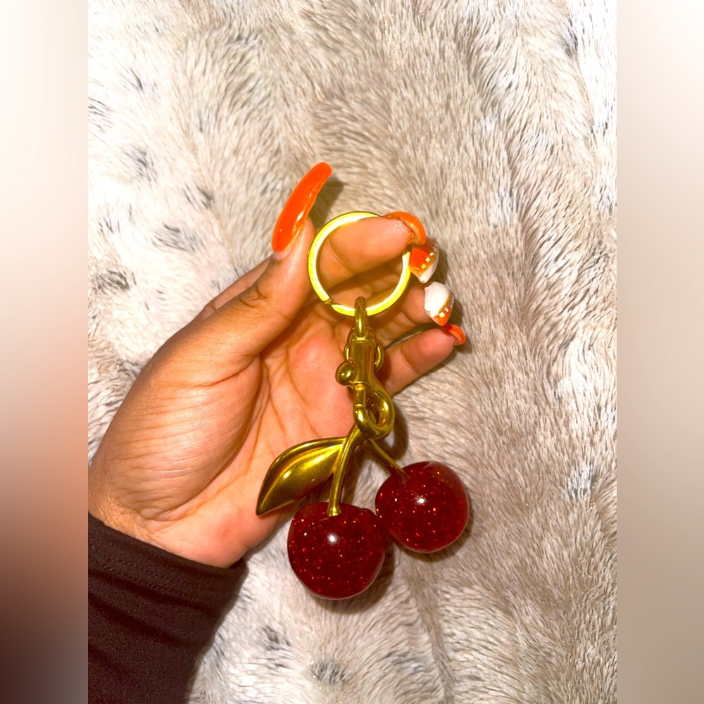 Red and hold key chain